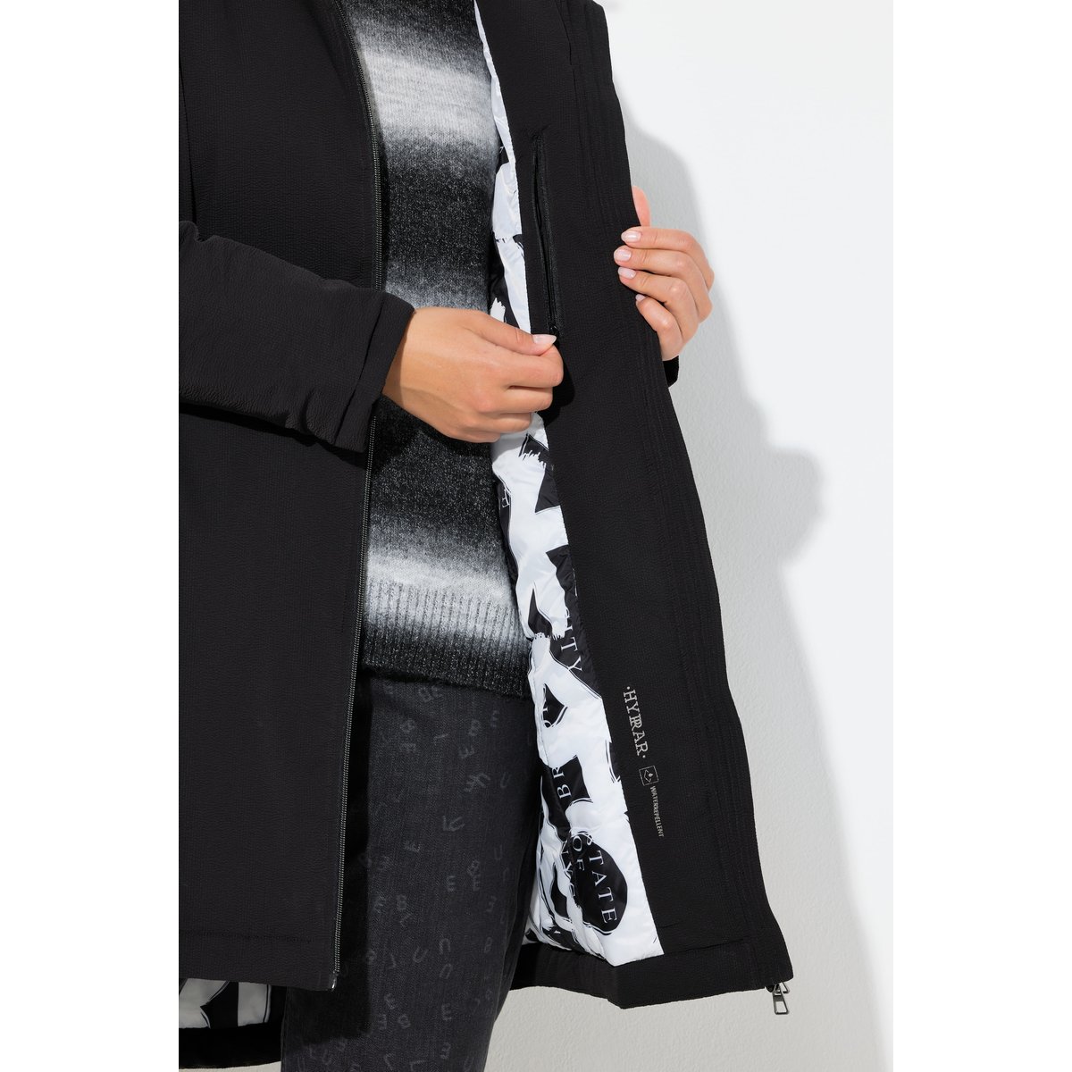 Parka technique HYPRAR à capuche noir, ULLA POPKEN