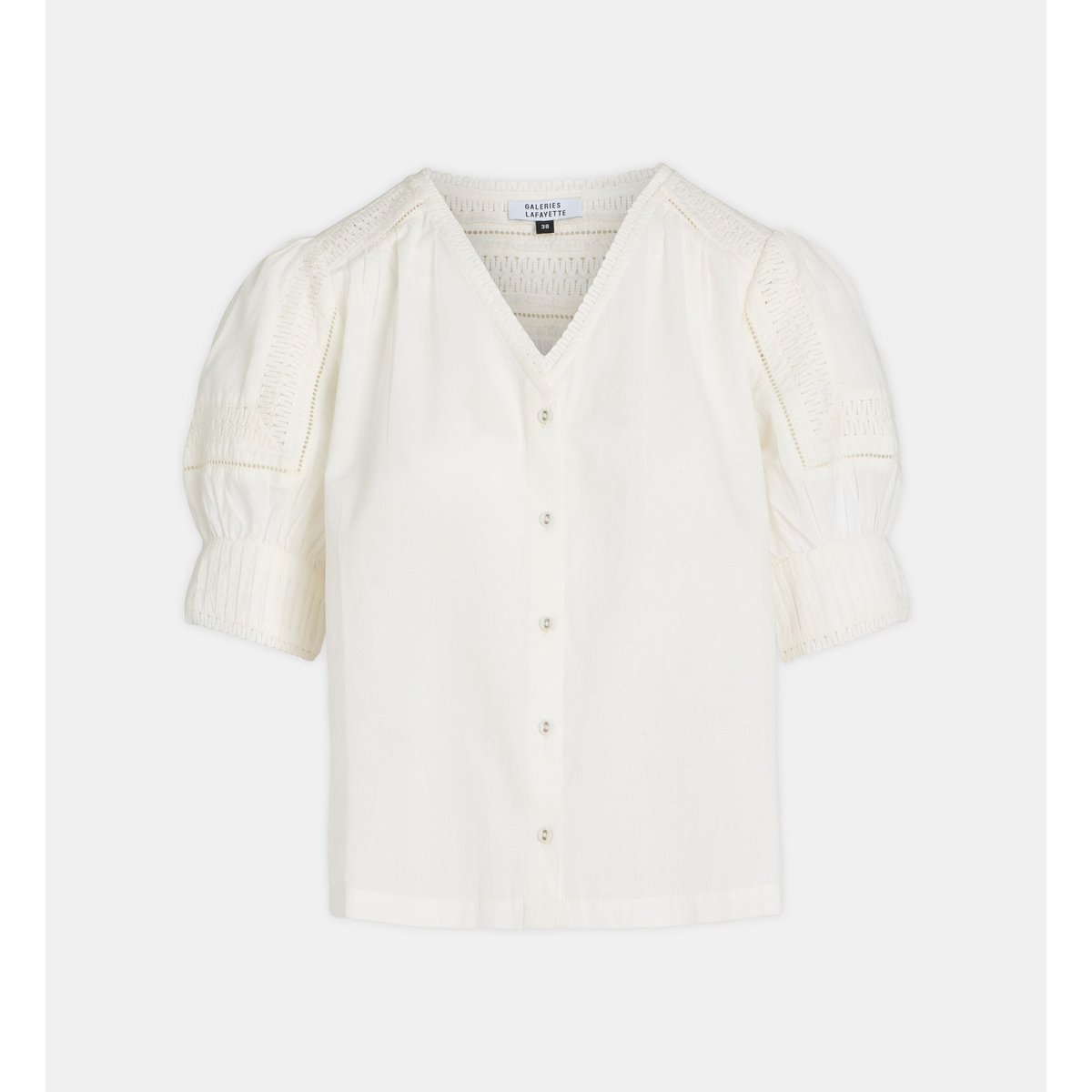 Top aruba ruch coton écru, GALERIES LAFAYETTE