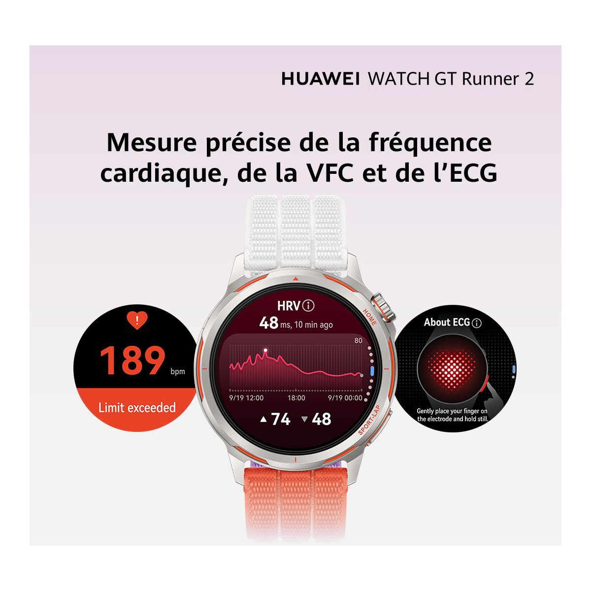 Montre sport Watch GT Runner 2 Bleu bleu, HUAWEI