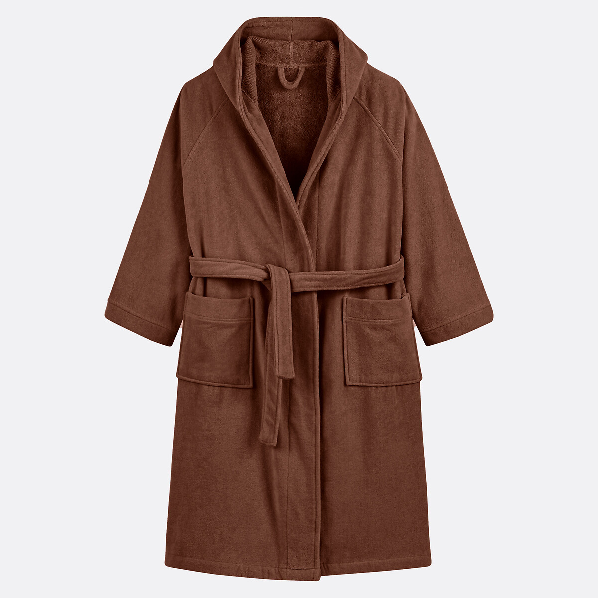 Peignoir capuche éponge velours 450 g/m2, Trizie ecorce, LA REDOUTE INTERIEURS