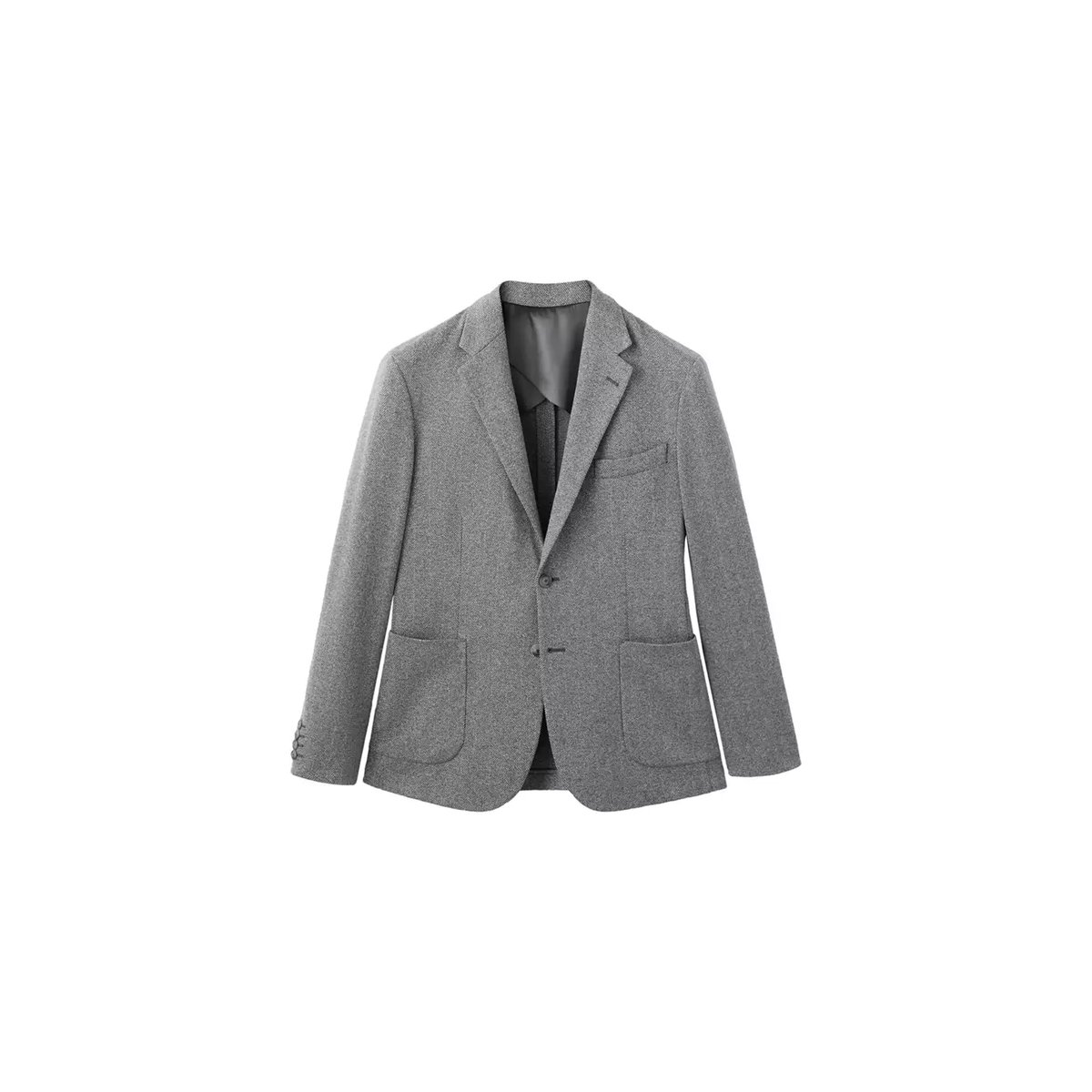 Veste chevrons slim-fit gris, MANGO MAN
