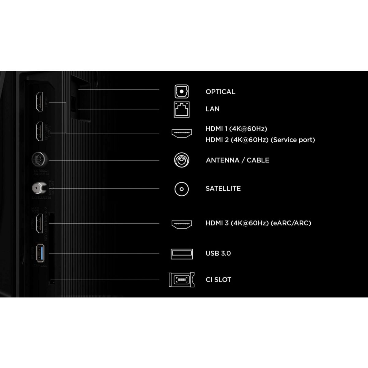 TV LED 55P6L (2026) 55" (140 cm) couleur unique, TCL