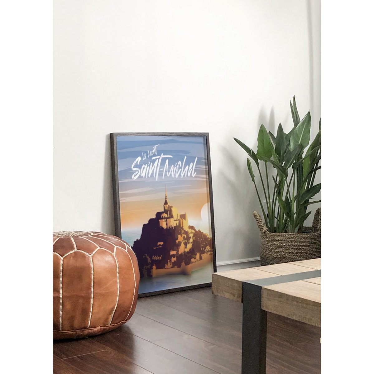 Affiche ville Mont-Saint-Michel blanc, L'AFFICHERIE
