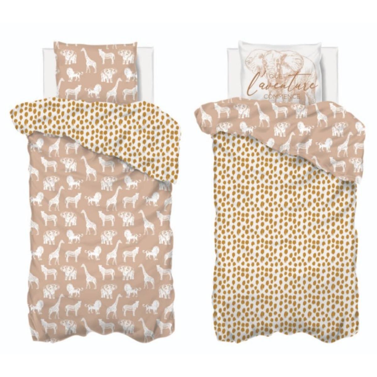 Parure de lit enfant SAVANE rose, ATMOSPHERA FOR KIDS