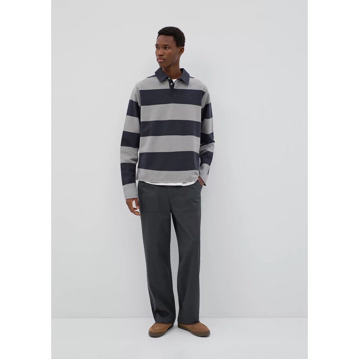 Pantalon droit poches gris anthracite, MANGO TEEN