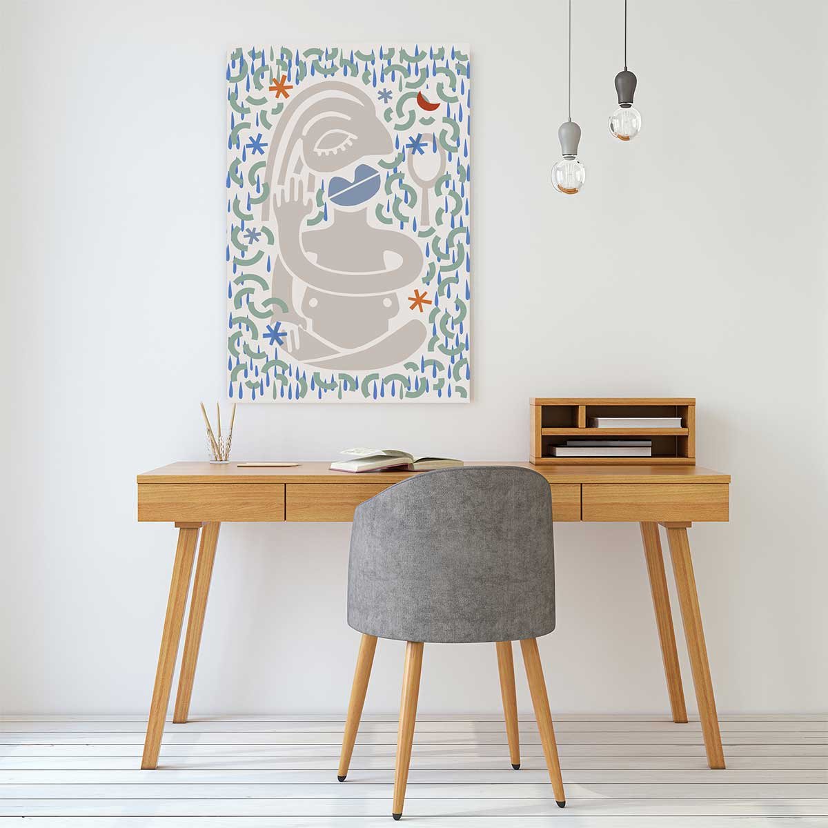 Tableau meditation féminine tableau alu dibond, HEXOA