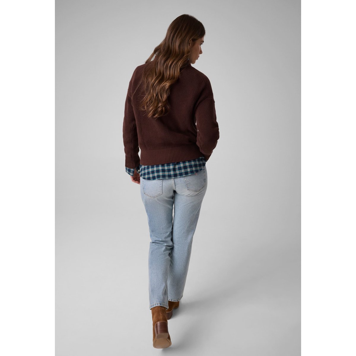 Pull À Logo Triangulaire marron, GUESS JEANS