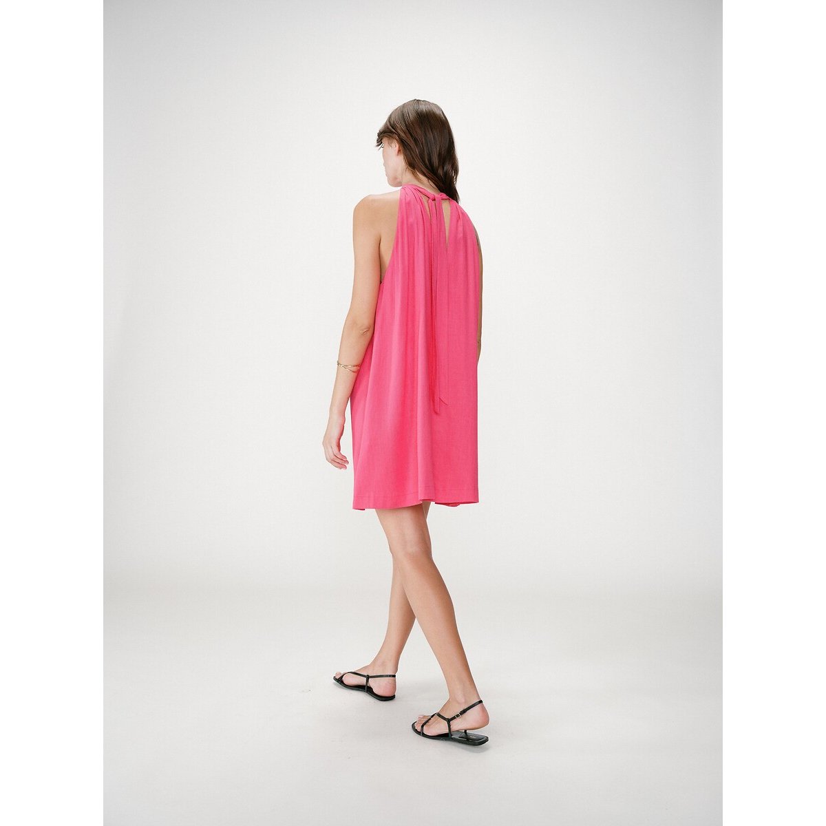 Robe patineuse, courte, sans manches rose, GRACE & MILA