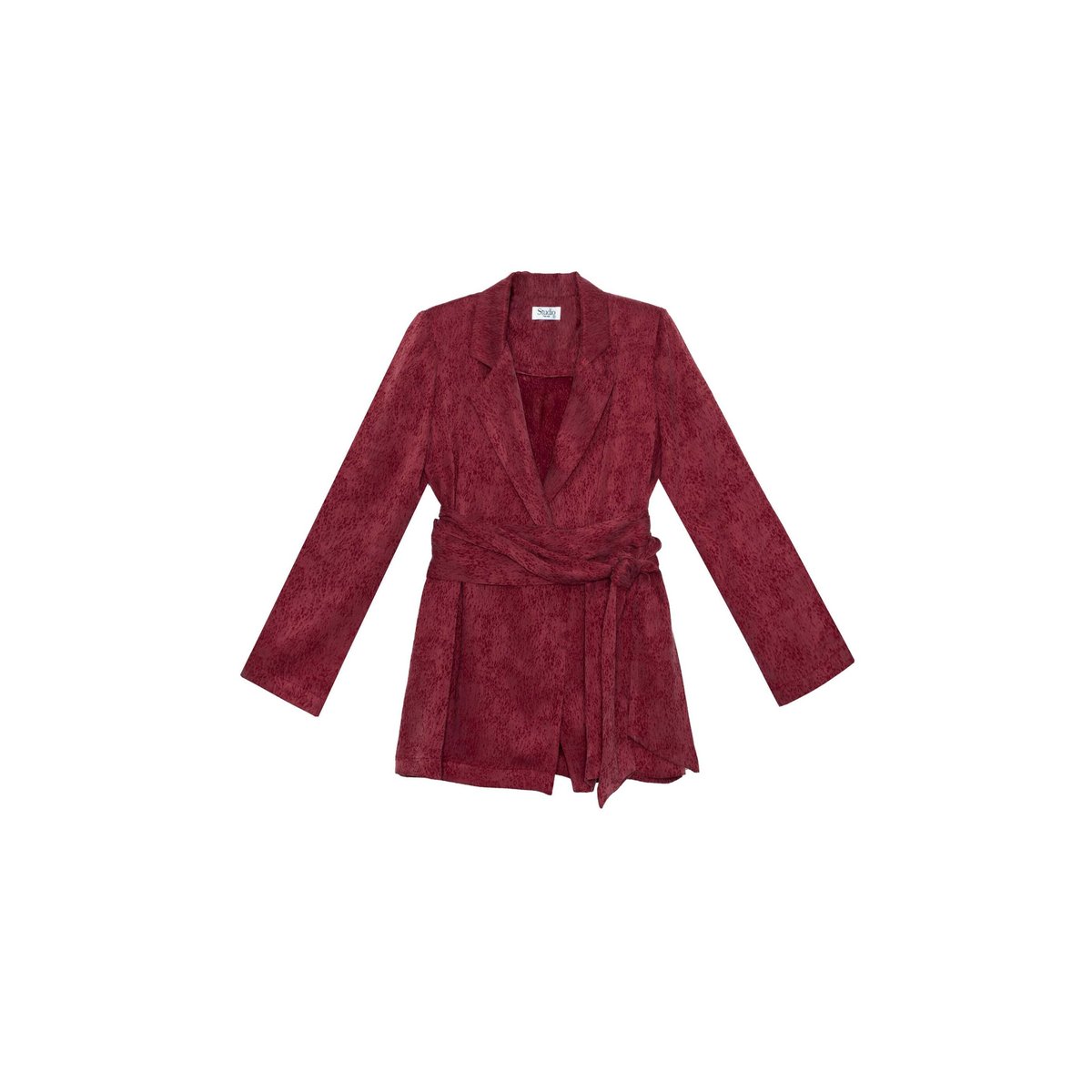 Blazer avec ceinture bordeaux, THE-ARE