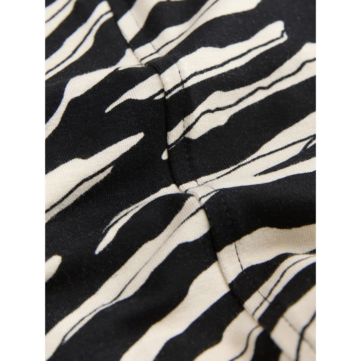 Jupe-culotte en jersey zèbre noir et écru, NEXT