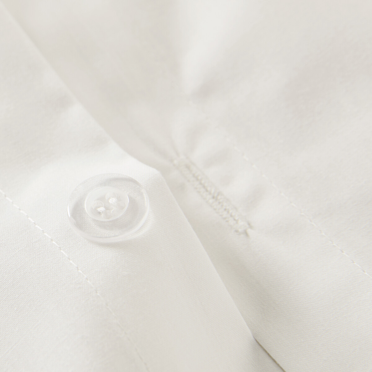 Taie d'oreiller en percale de coton, ELYA blanc/argile, LA REDOUTE INTERIEURS