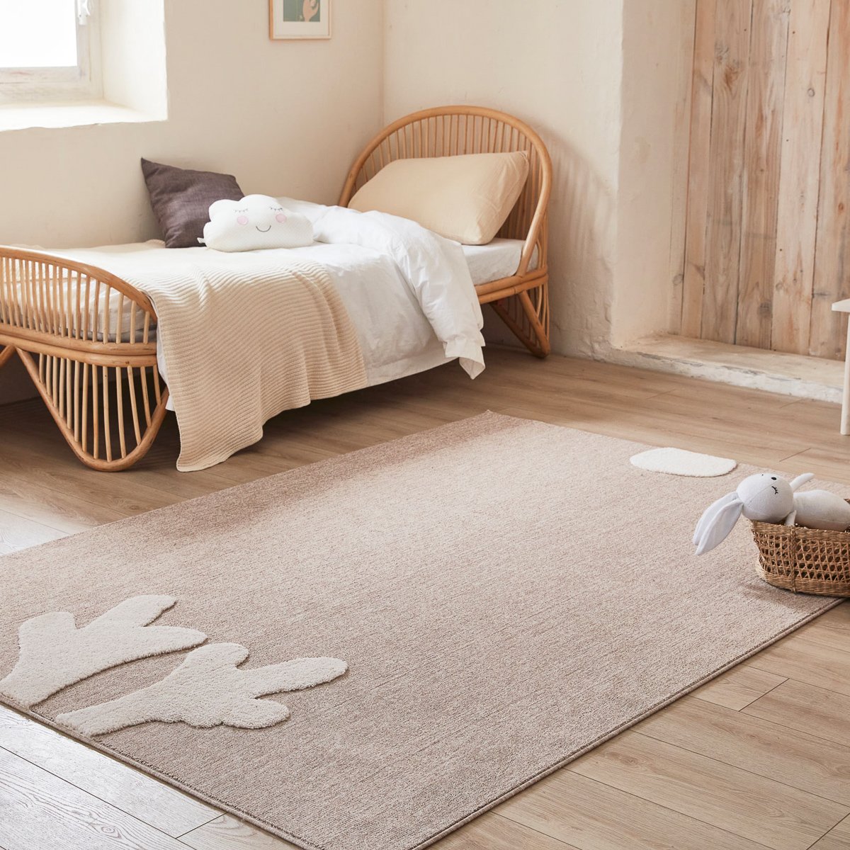 Tapis enfant BAMBI beige renne, NAZAR RUGS