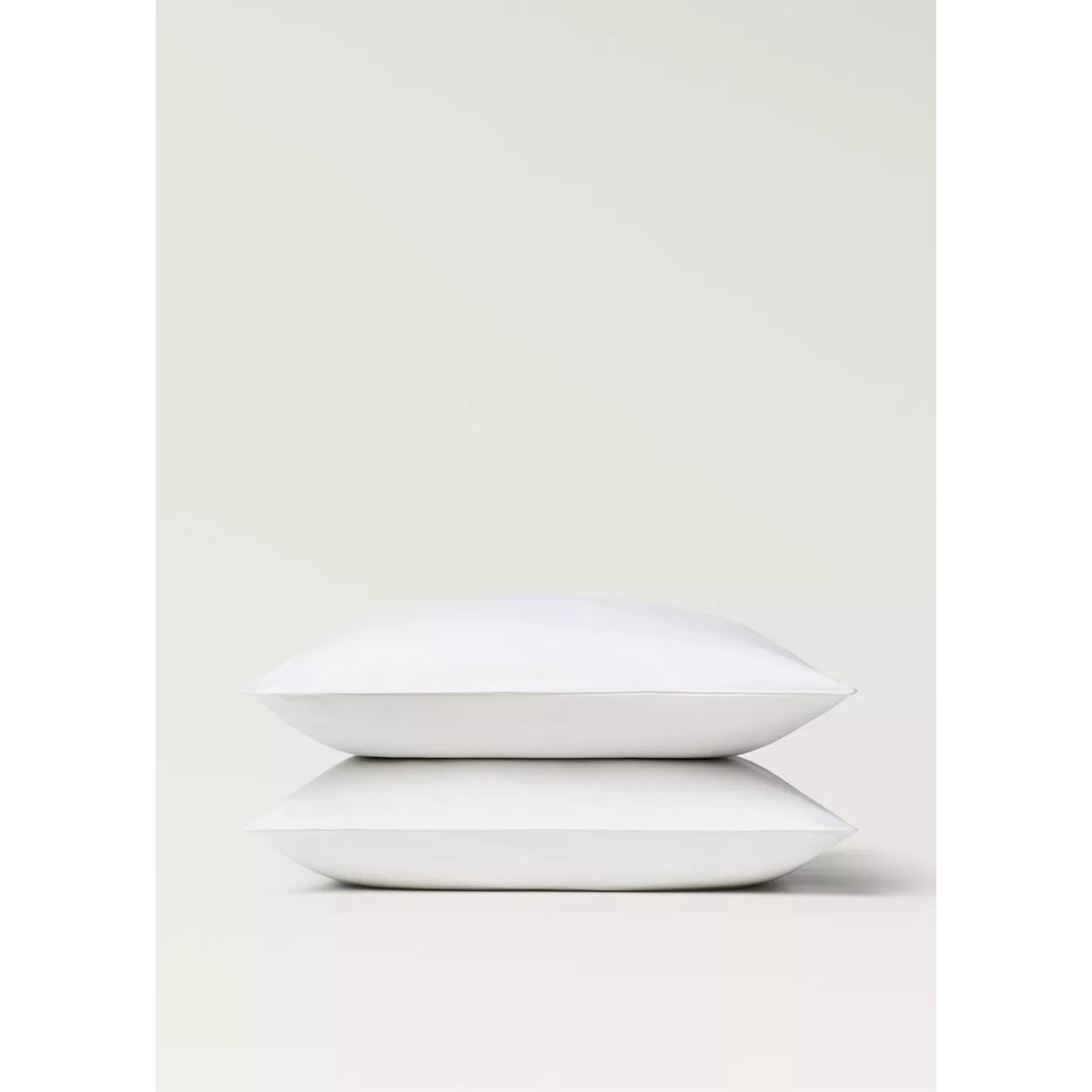 Deux taies d’oreiller coton satin 600 fils 60x60 cm blanc, MANGO HOME