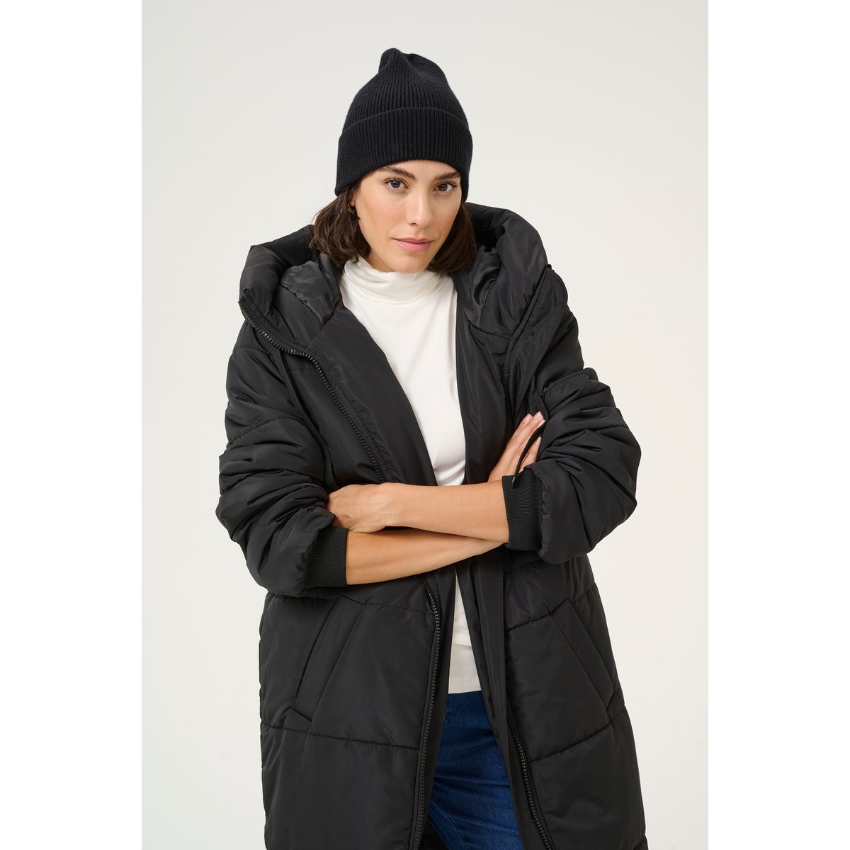 Capuche noir black deep, KAFFE