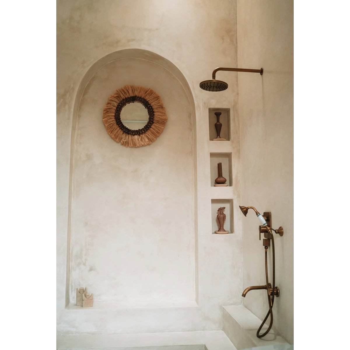 Miroir en herbe MOWGLI beige, BAZAR BIZAR