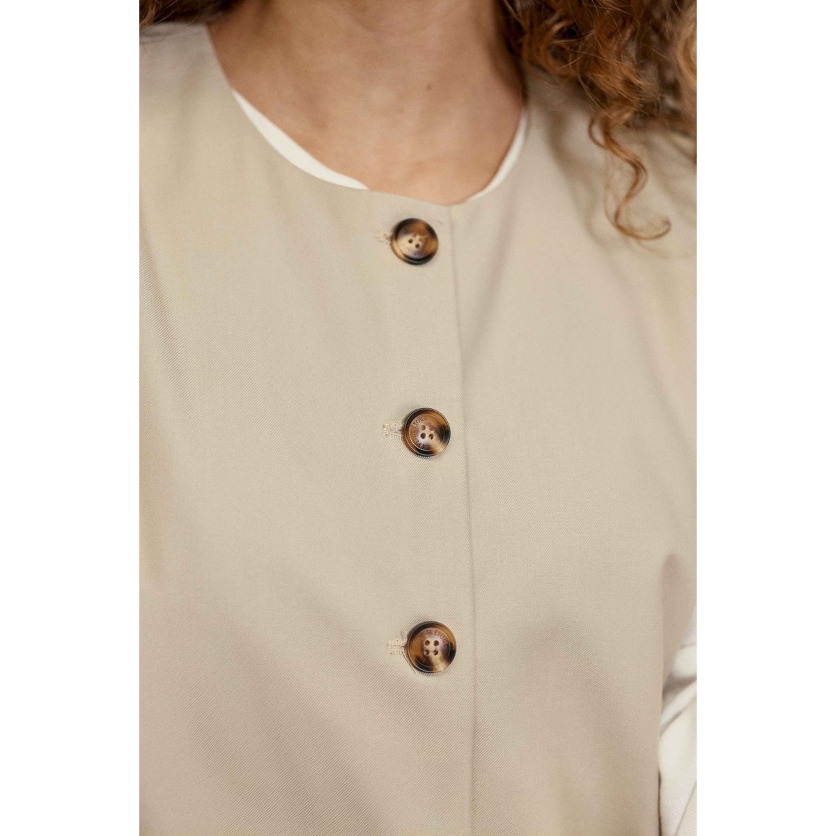 Robe courte évasée uni ROWEL 13-beige, LA PETITE ETOILE