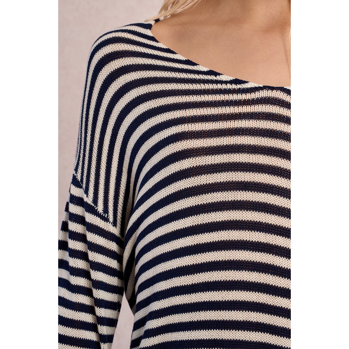 Pull en maille rayé offwhite/navy blue, MOLLY BRACKEN GIRL