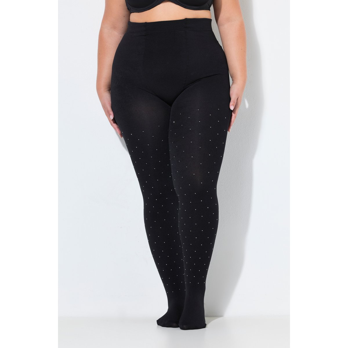 Collants thermiques doublées, avec strass noir, ULLA POPKEN