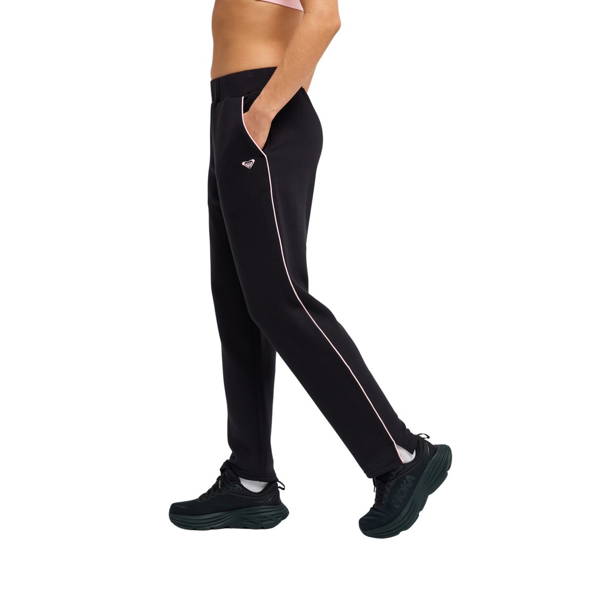 Pantalon de sport à jambes larges RISE & VIBE SWEET. noir anthracite, ROXY