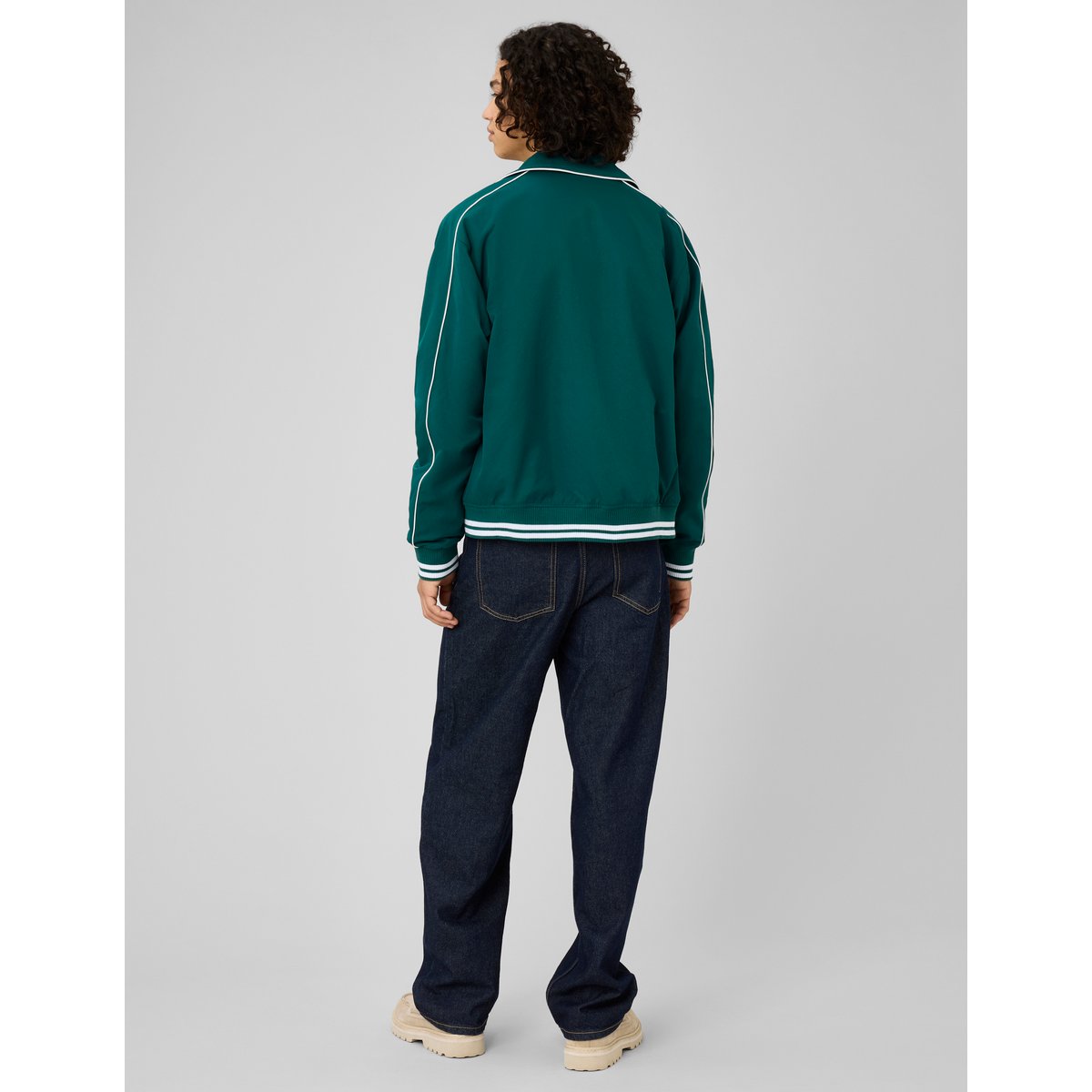 Blouson col chemise à pressions vert, BZB