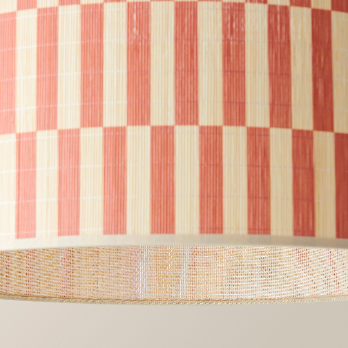45cm Lillie Orange Checkerboard Bamboo Printed Shade orange, SO'HOME