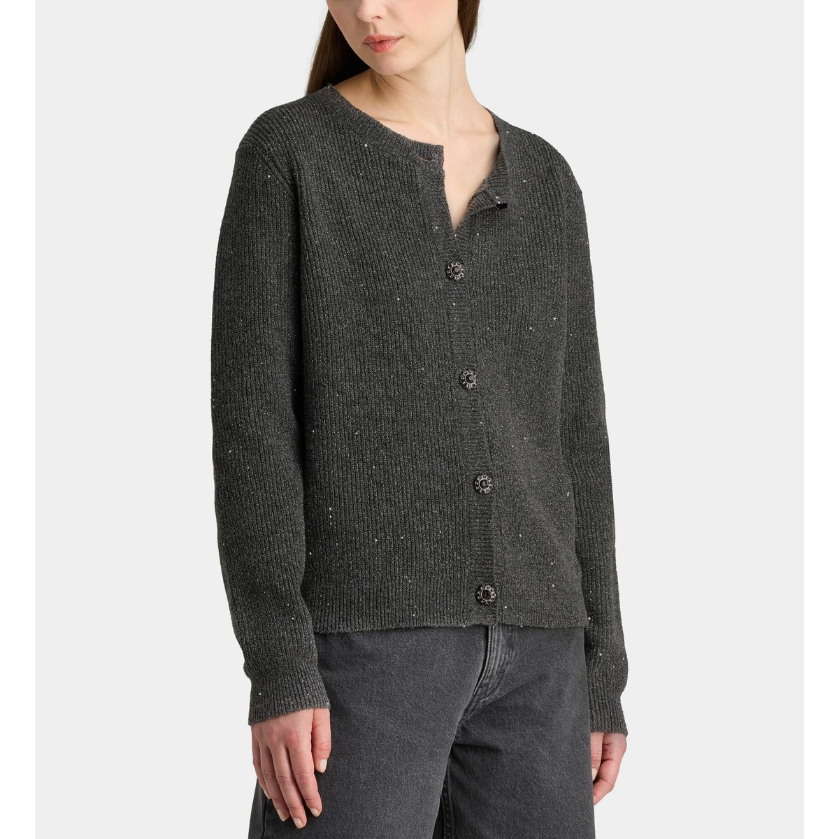 Gilet diamant gris argente, GALERIES LAFAYETTE