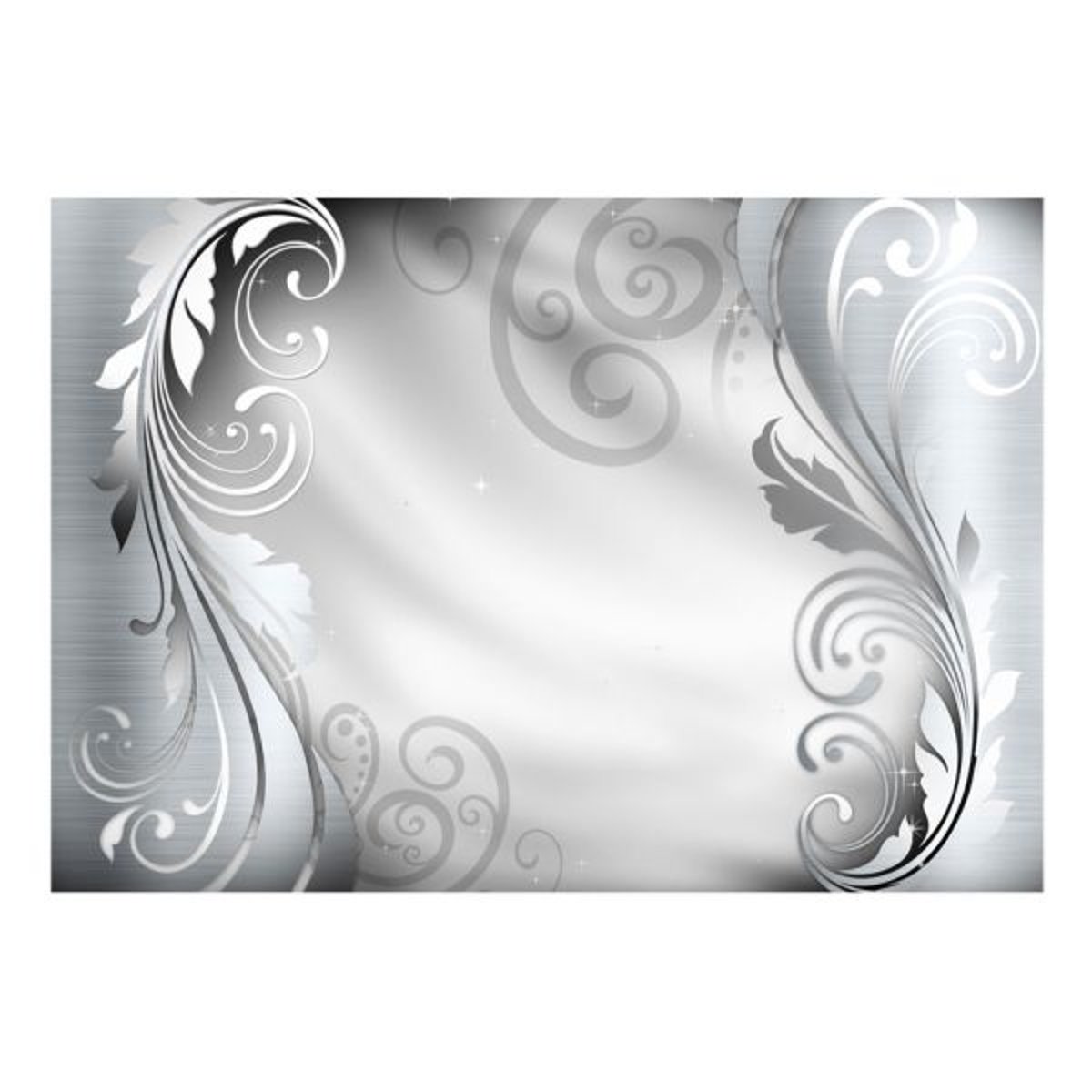Papier peint intissé panoramique Silver ornament gris / argent, EDEN