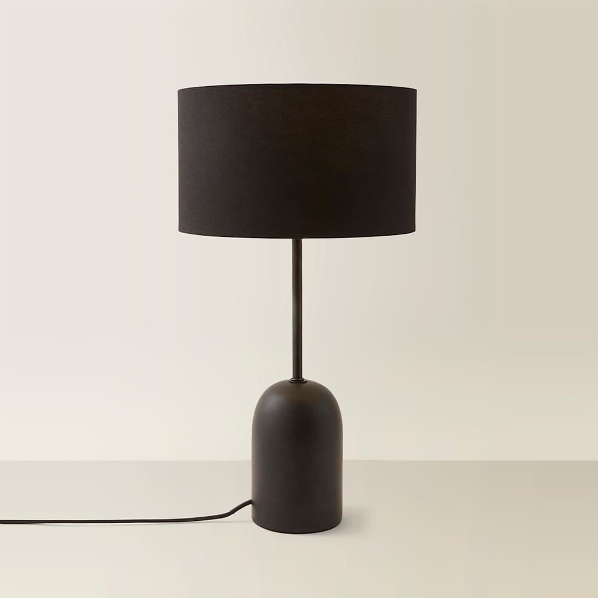 Kory Dome Table Lamp with Drum Shade black, ÉDITÉ