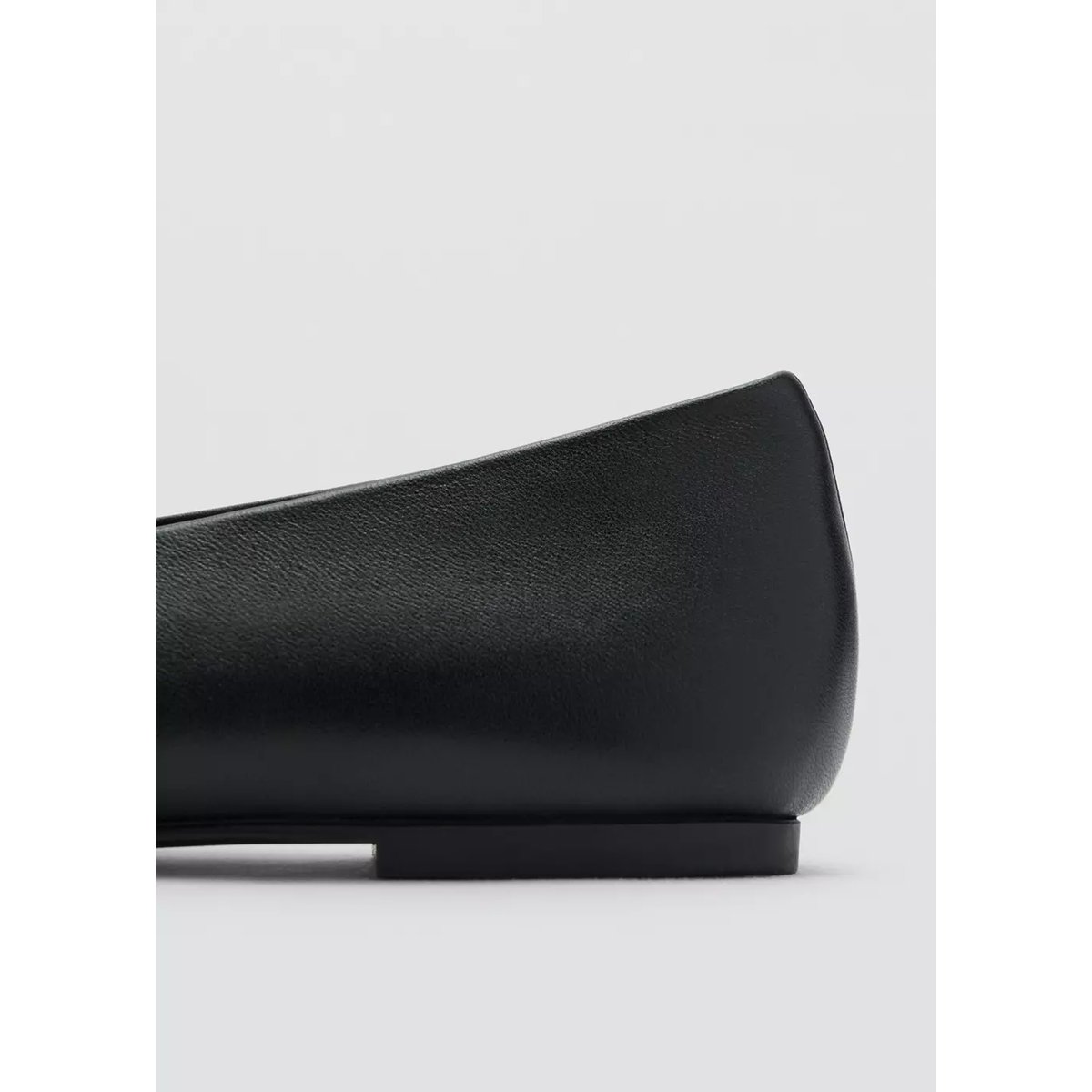 Chaussures plates cuir noir, MANGO TEEN