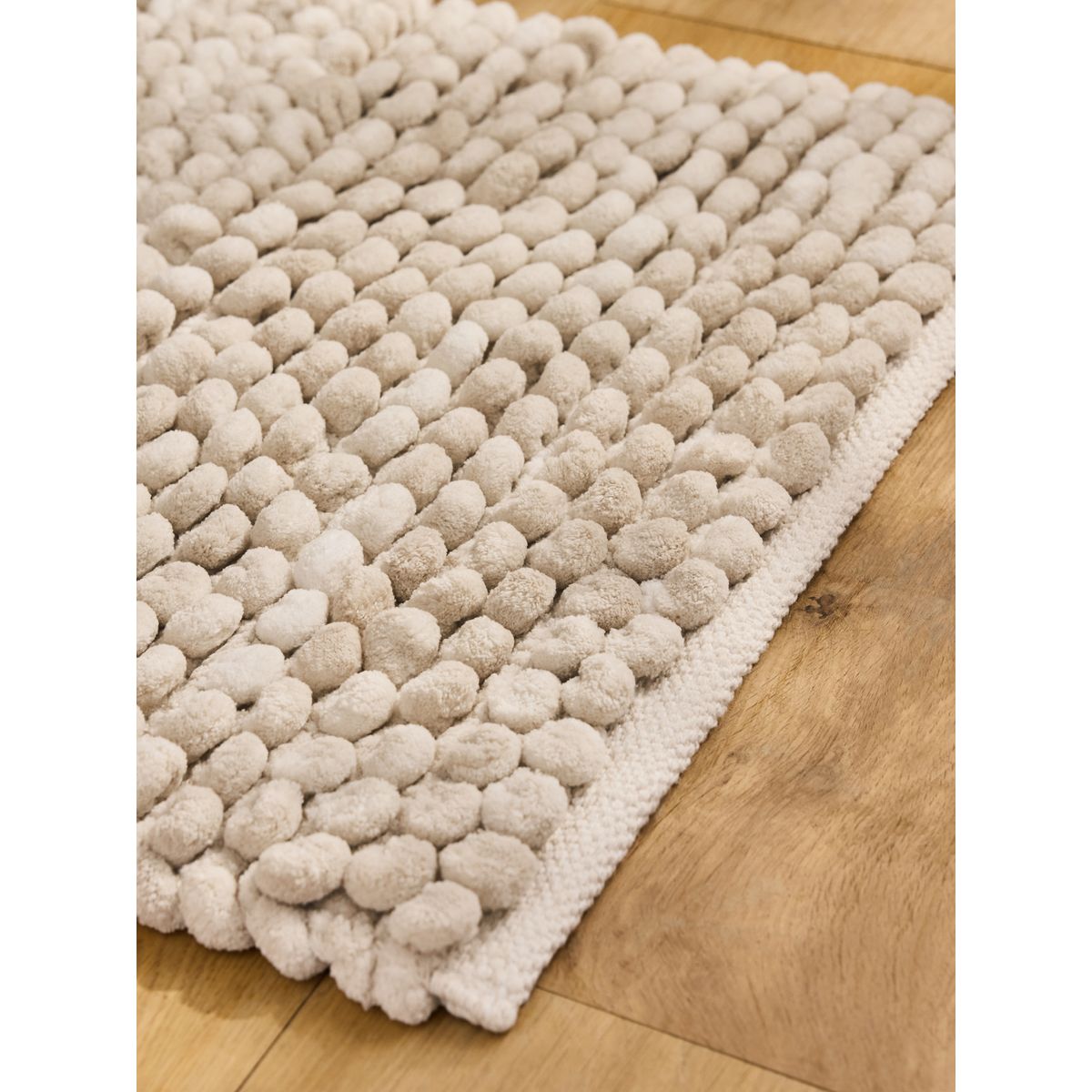 Tapis de bain à pompons naturel, NEXT
