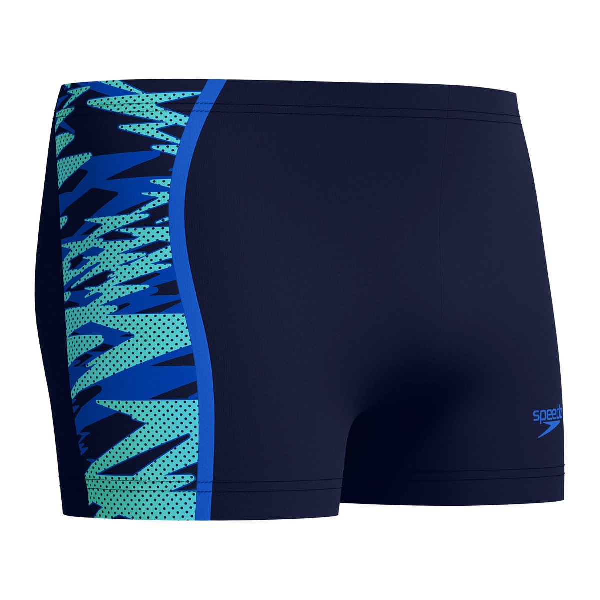 Short de bain motif/style panneau HYPERBOOM SPLICE bleu marine, SPEEDO