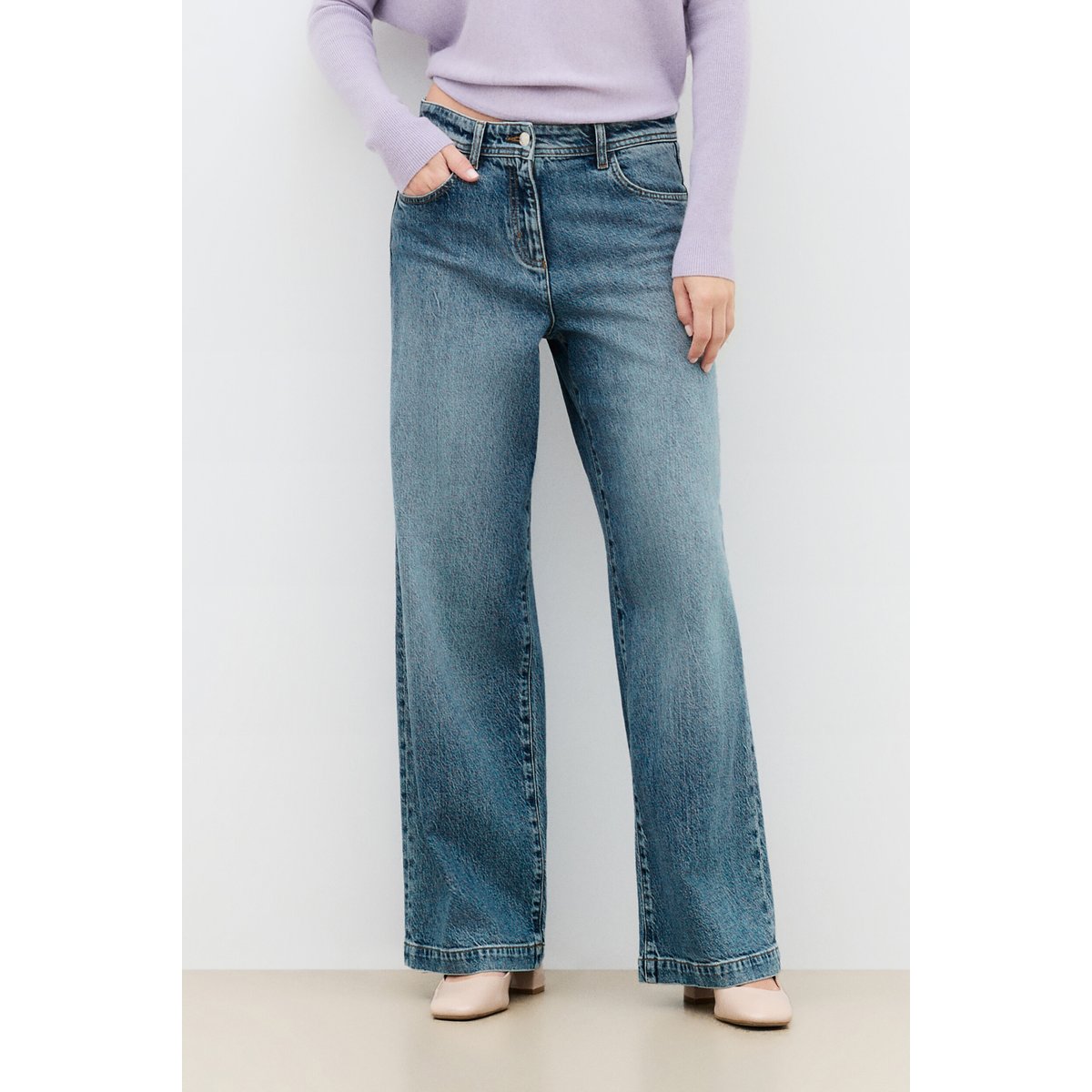 Pantalon coupe large PDAMIAN denim stone, CAROLL