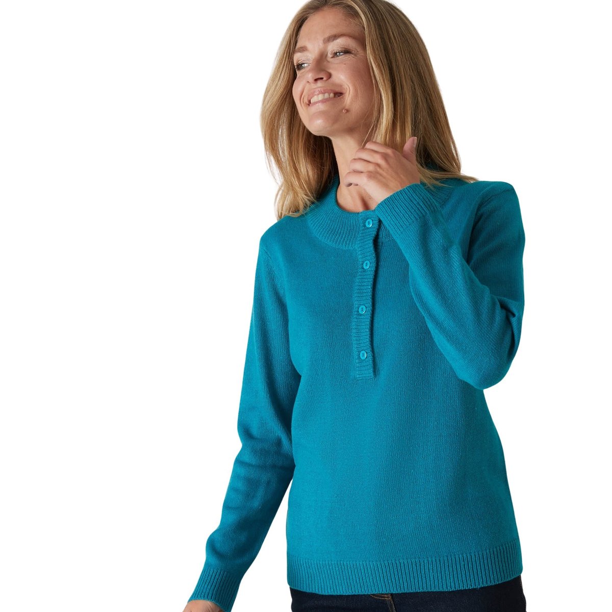 Pull col tunisien vert anis, DAXON