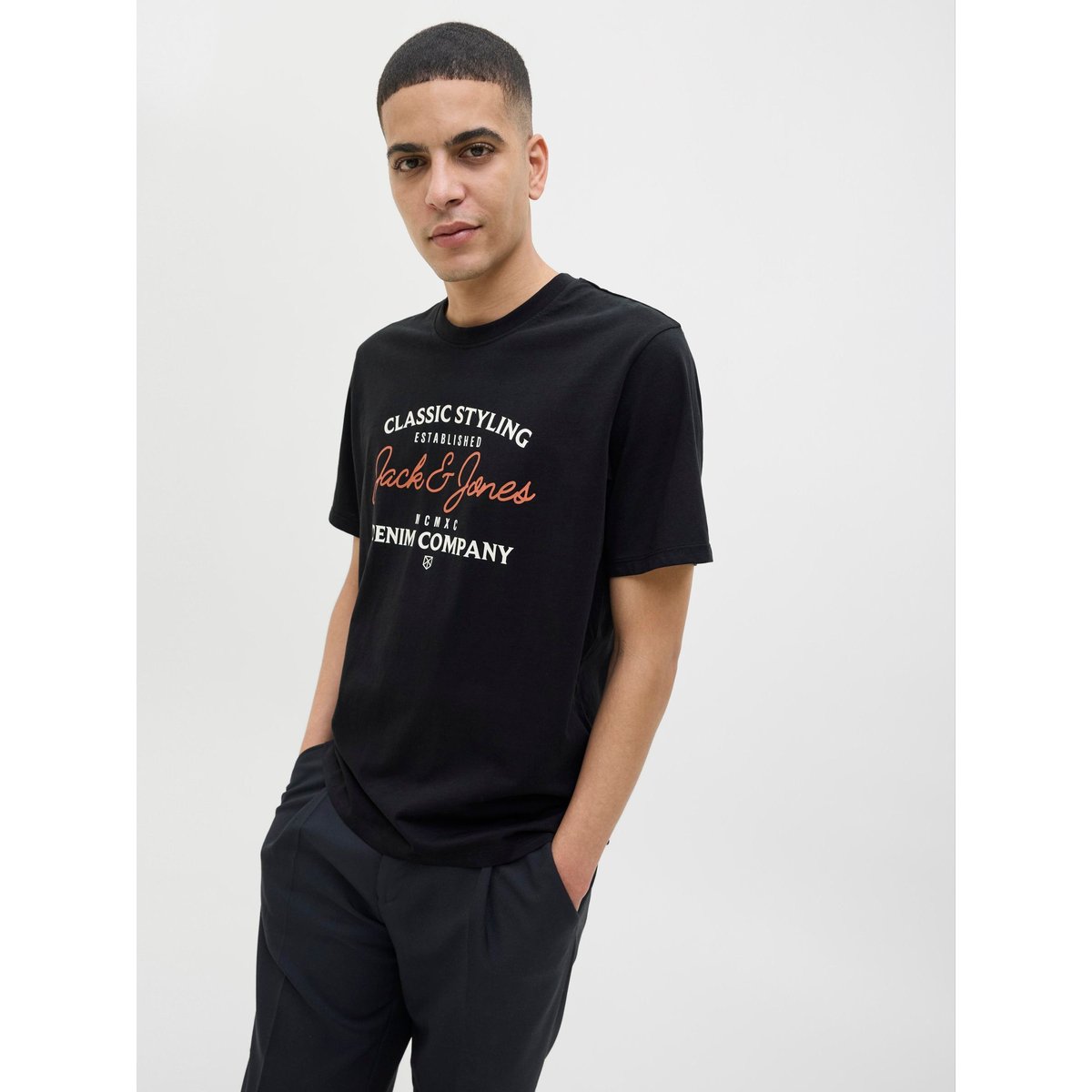 T-Shirt noire - black, JACK & JONES