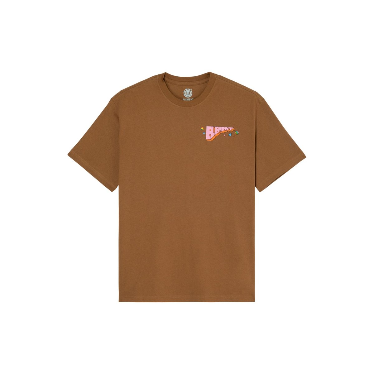 T-Shirt manches courtes COSMIC DANCE marron sepia, ELEMENT