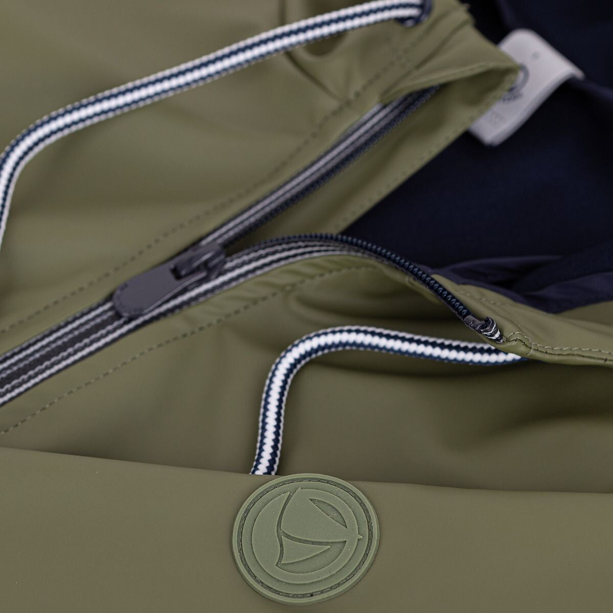Ciré long bicolore à capuche vert, PETIT BATEAU