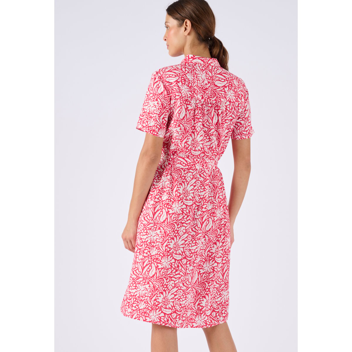 Robe-chemise imprimée CLIMATYL rose fleuri, DAMART