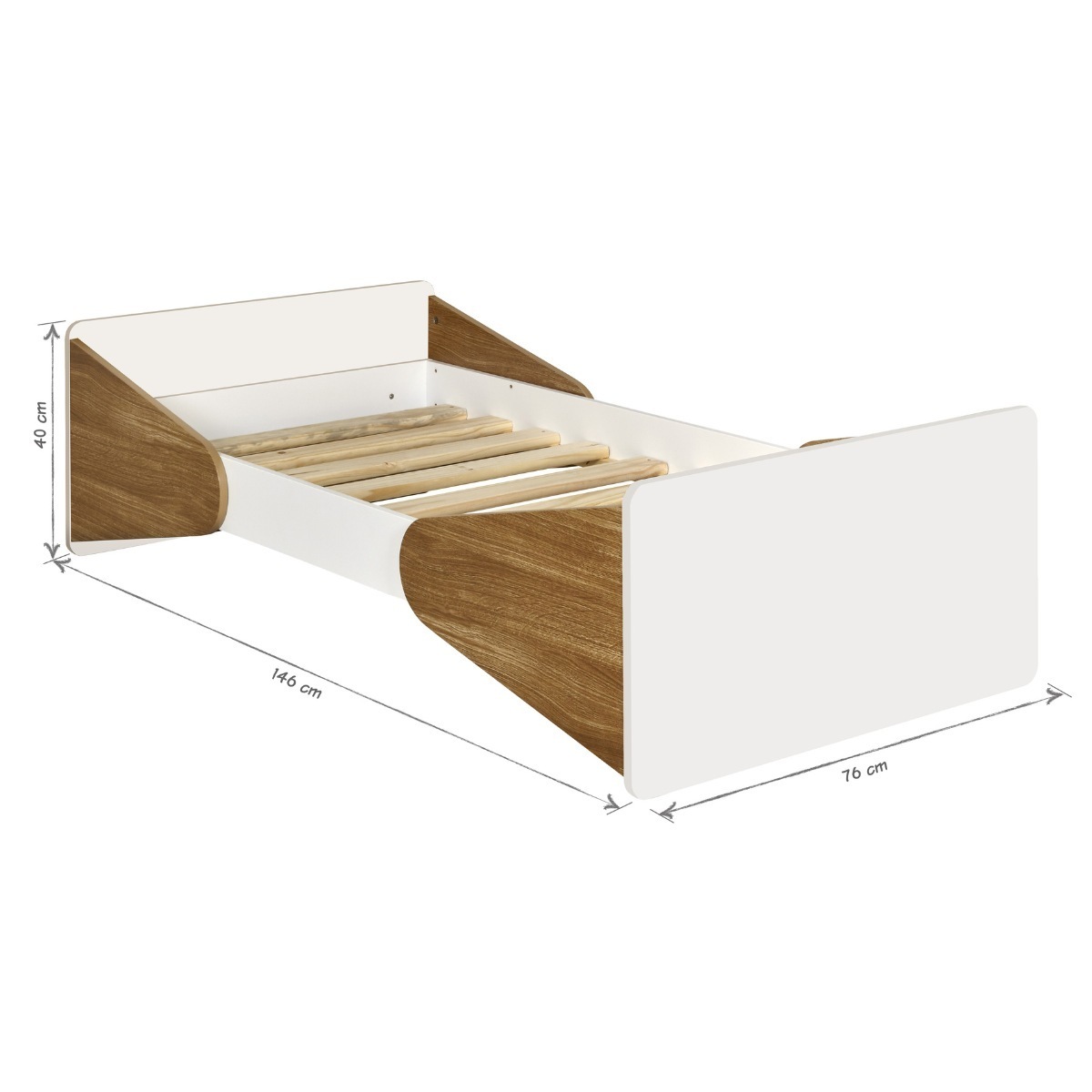 Lit enfant Montessori ZAHIA blanc, AKITEN RETAIL