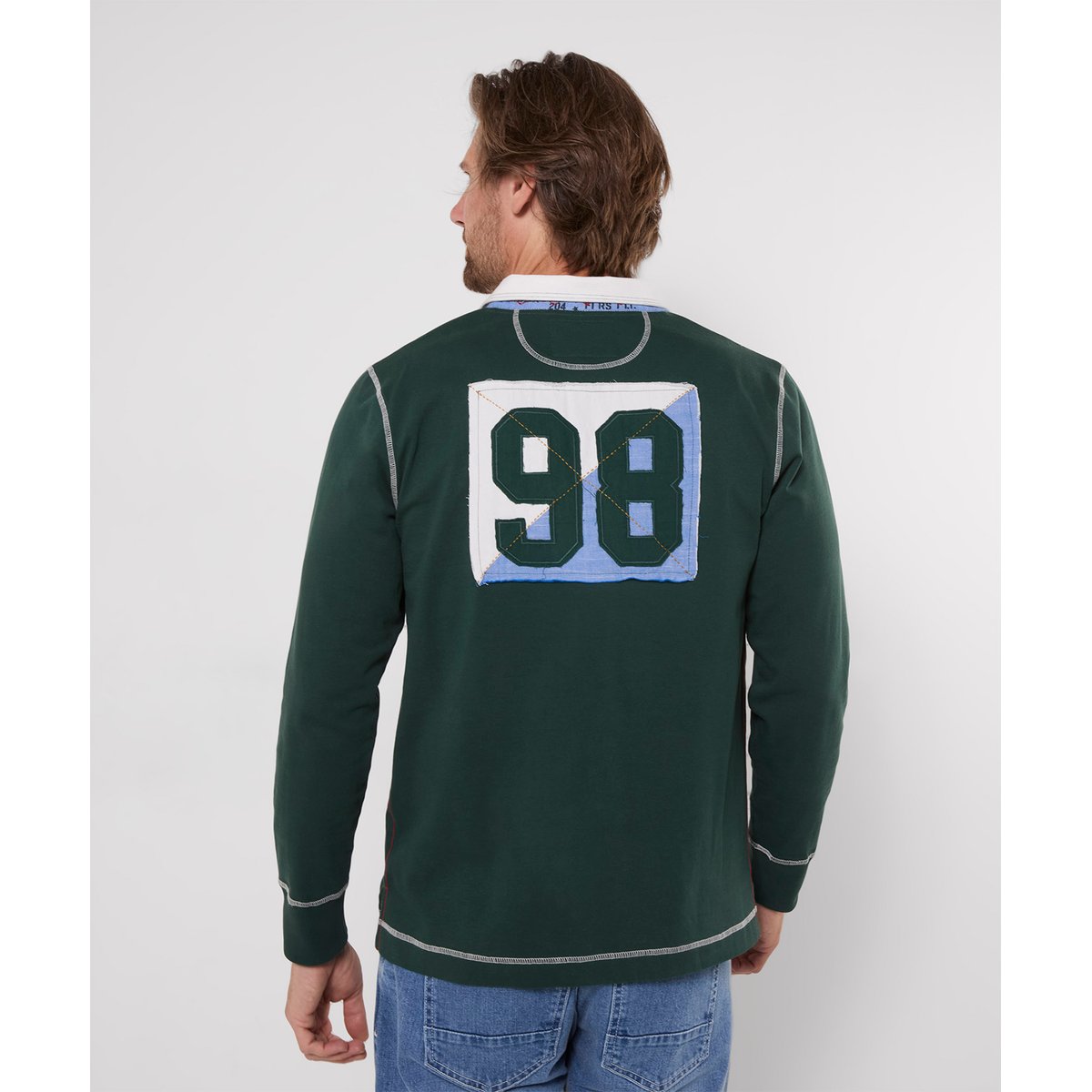 Henley Style Rugby Plein de Détails vert, JOE BROWNS