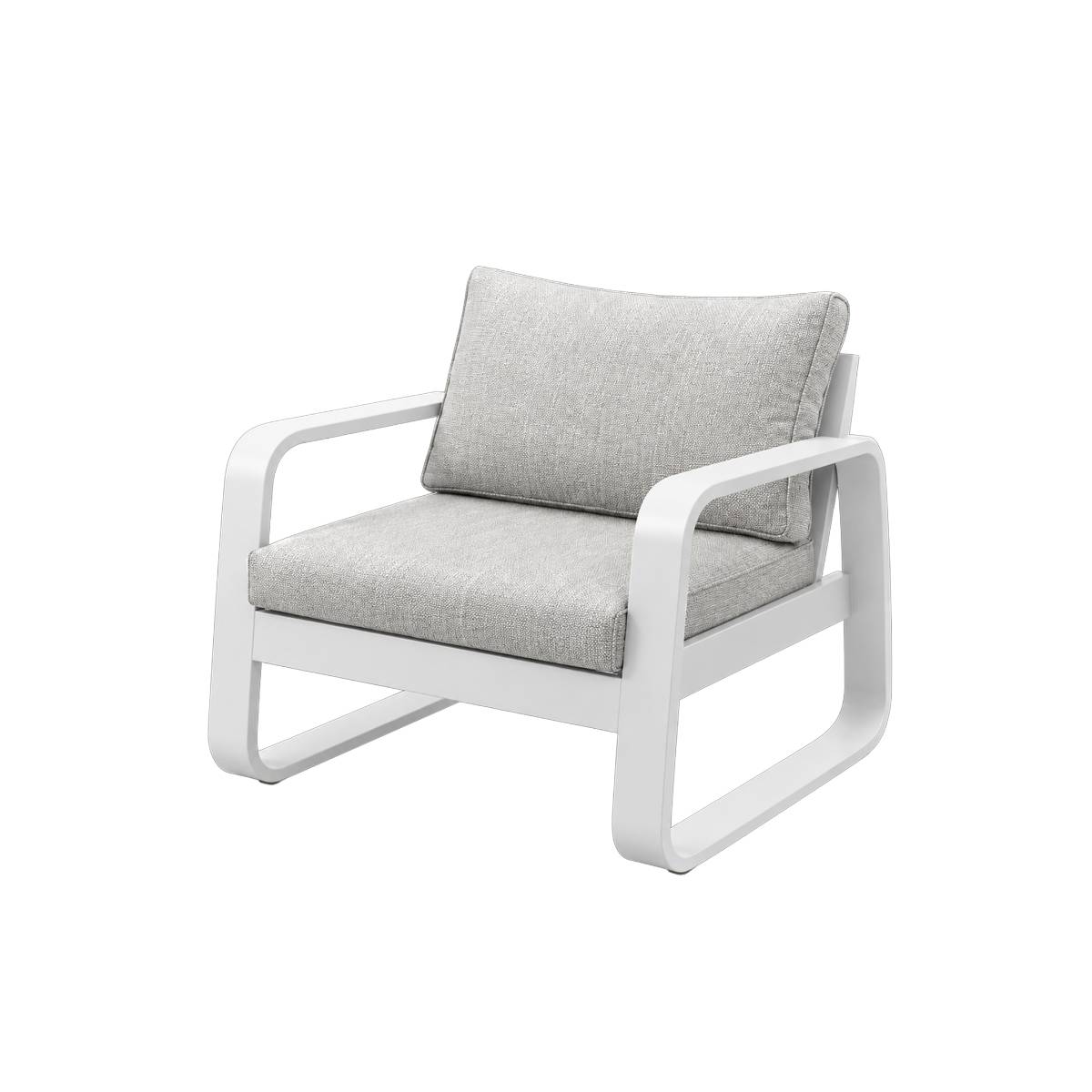 Salon de jardin 5 places taupe beige, MADE IN MEUBLES