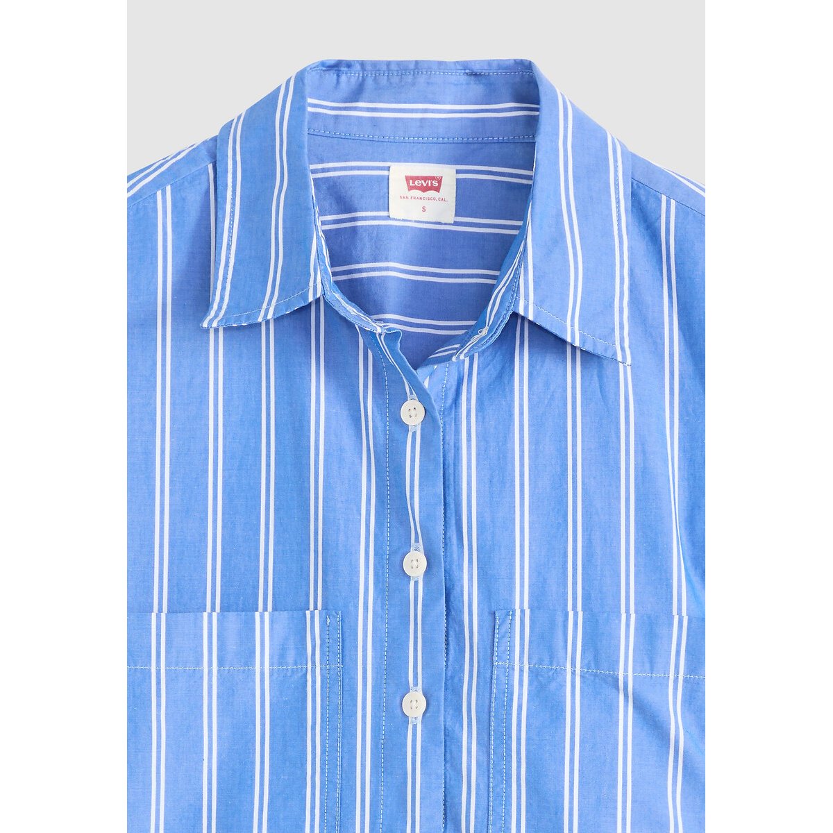 Short Sleeve Shirt blue striped/white, LEVI'S