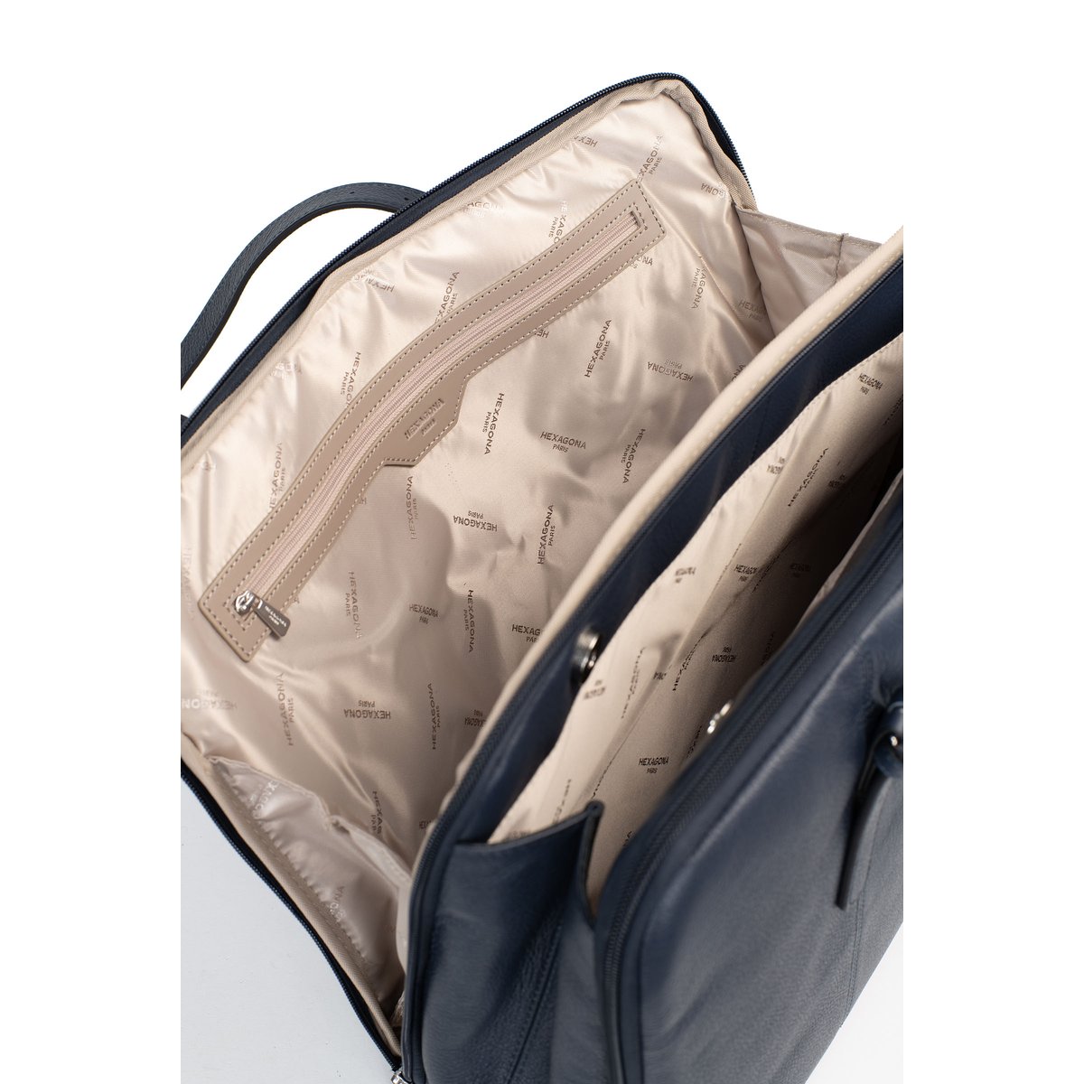 Sac porté épaule 2 anses  CONFORT bleu marine, HEXAGONA