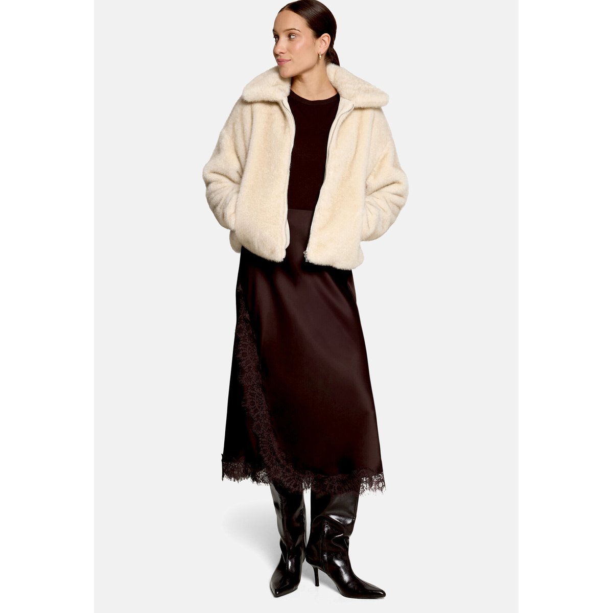 Veste en peluche à fermeture zippée french oak, ZERO