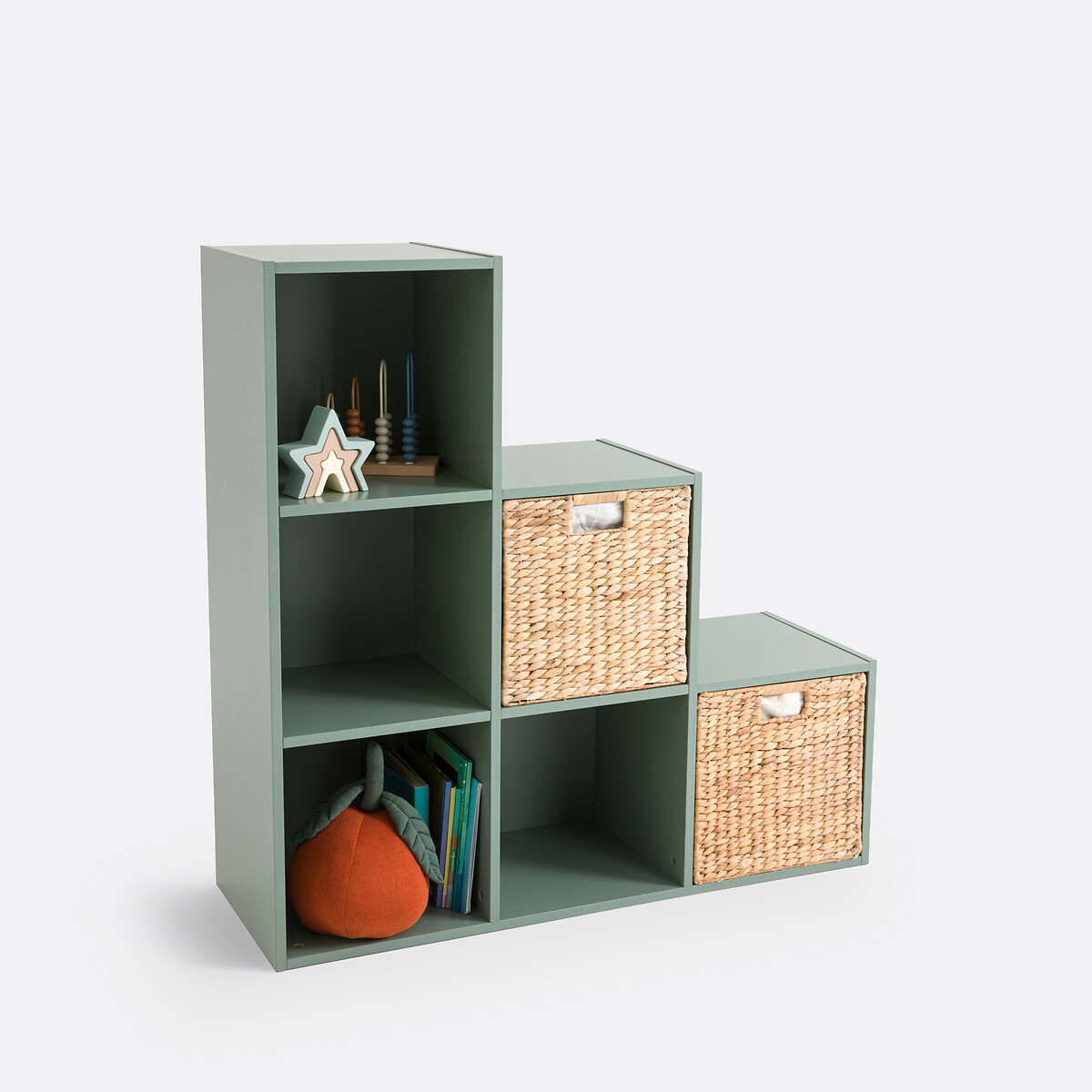 Meuble de rangement 6 cases escalier, Diny eucalyptus, LA REDOUTE INTERIEURS