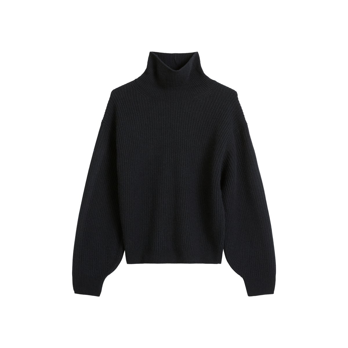 Pull en maille relaxed en mélange moelleux de laine mérinos bleu foncé, MARC O'POLO