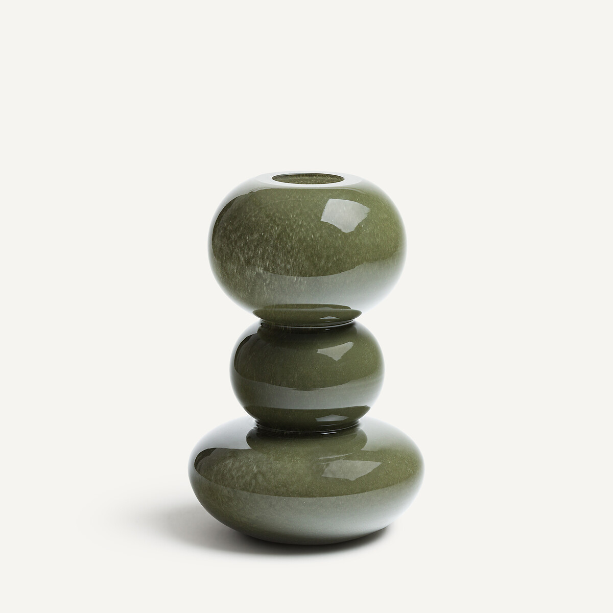 Fysa Hand-Blown Glass Vase, H29.6cm green, AM.PM