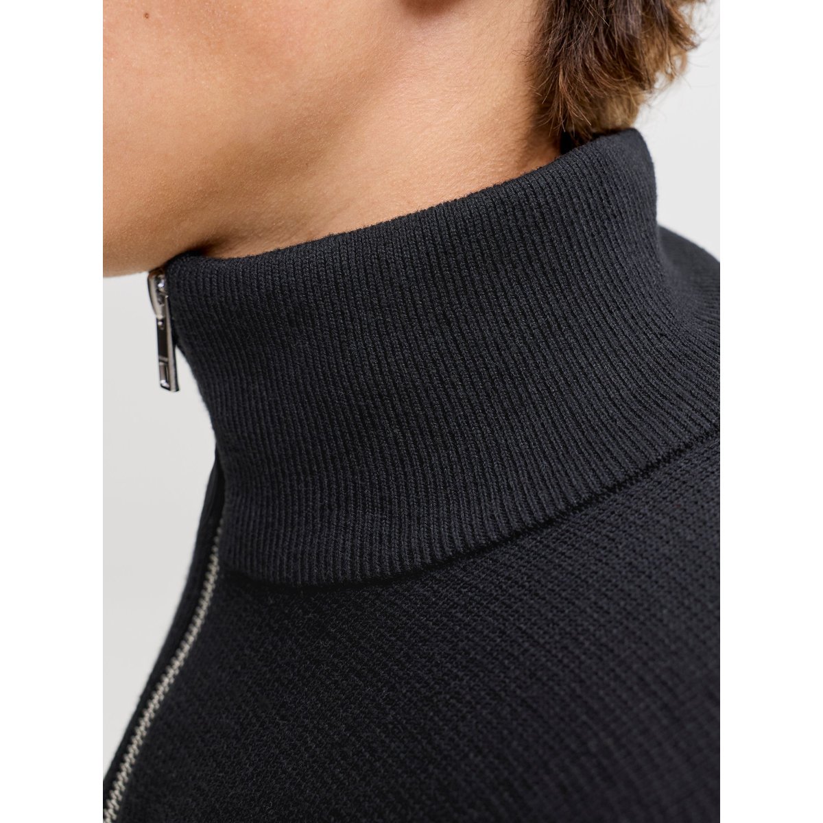 Pull En Maille noire - black, JACK & JONES JUNIOR