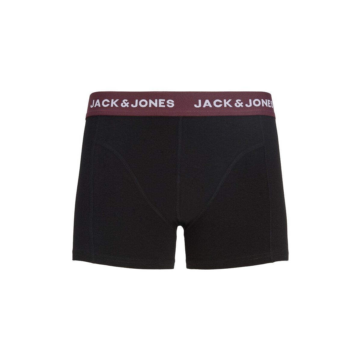 Lot de 5 boxers unis noir + ceint. multicolore, JACK & JONES