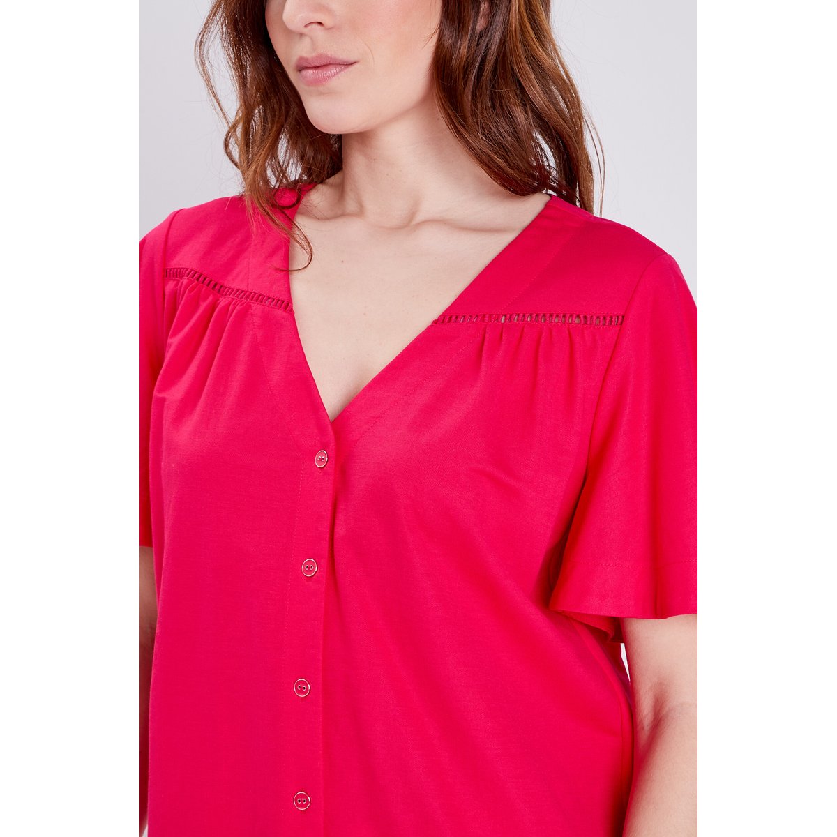 Blouse manches courtes rose fushia, BREAL