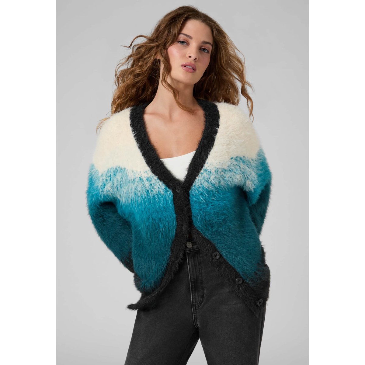 Cardigan En Maille vert, GUESS